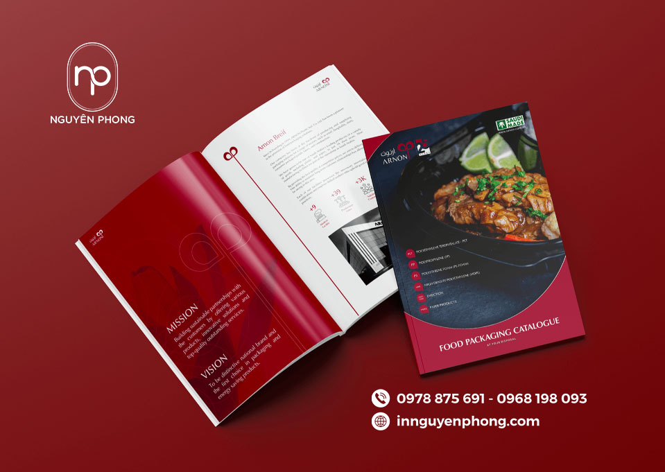 Thiết kế catalogue cho các nhà hàng trang trọng, bắt mắt